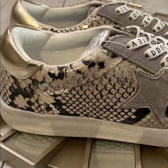 NEW Steve Madden Star Python Snake Sneakers Amalfi - Picture 6 of 9